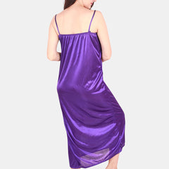Be You Floral Lace Shoulder Straps Satin Maxi Nightdress With Robe