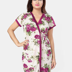 Be You Women Floral Printed Nightdress