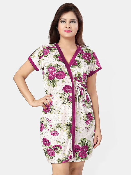 Be You Women Floral Printed Nightdress