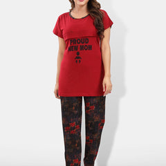 Be You Typography Printed Maternity Night Suit