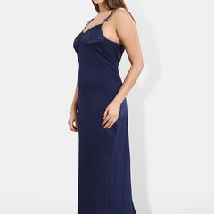 Be You Shoulder Straps Cotton Lace Maxi Nightdress