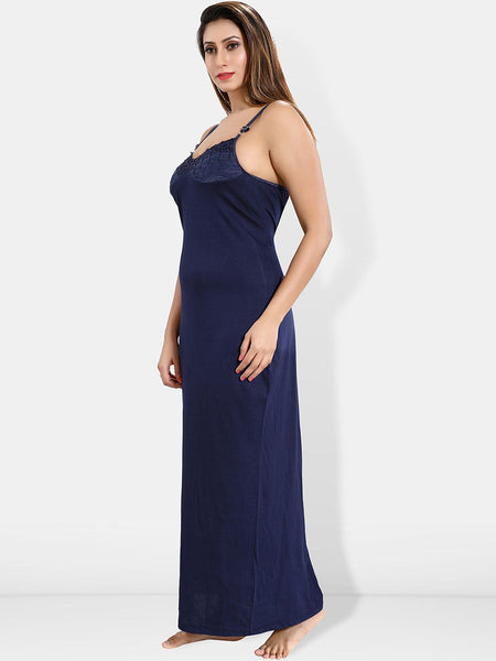 Be You Shoulder Straps Cotton Lace Maxi Nightdress