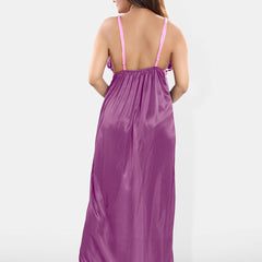 Be You V-Neck Maxi Satin Nightdress With Robe