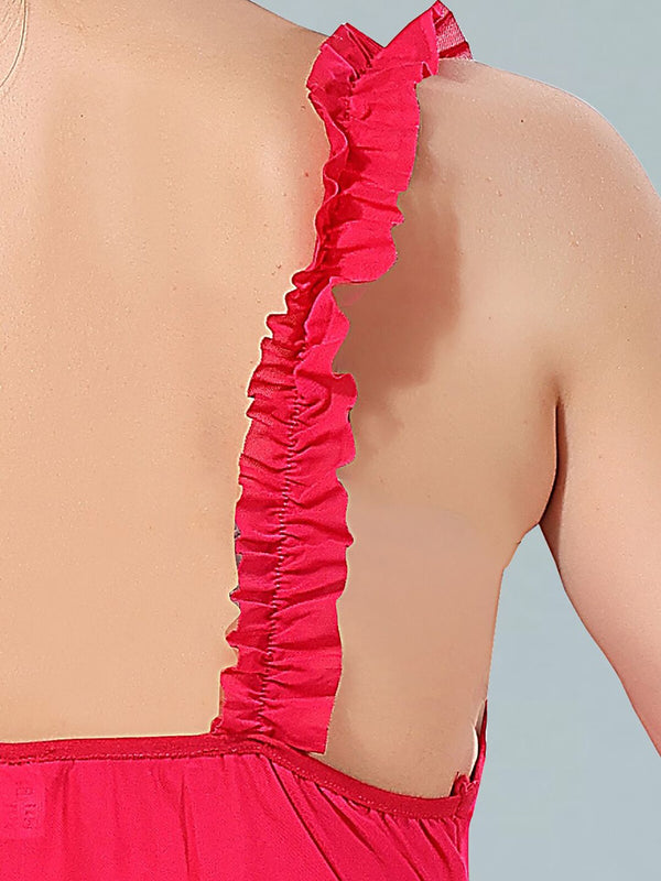 Be You Pink & Red Net Baby Doll