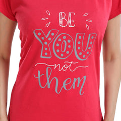 Be You Printed T-shirt With Pyjamas