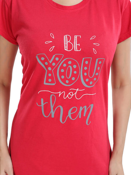 Be You Printed T-shirt With Pyjamas