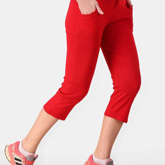 Be You Women Solid Three Fourth-Length Gym Tights