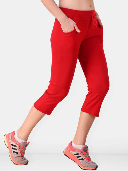 Be You Women Solid Three Fourth-Length Gym Tights