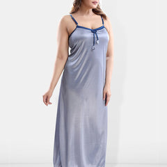 Be You Shoulder Straps Satin Maxi Nightdress with Robe