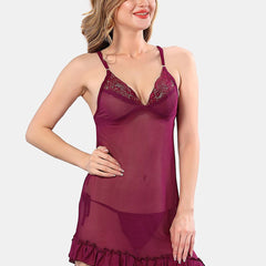 Be You Shoulder Straps Net Baby Doll