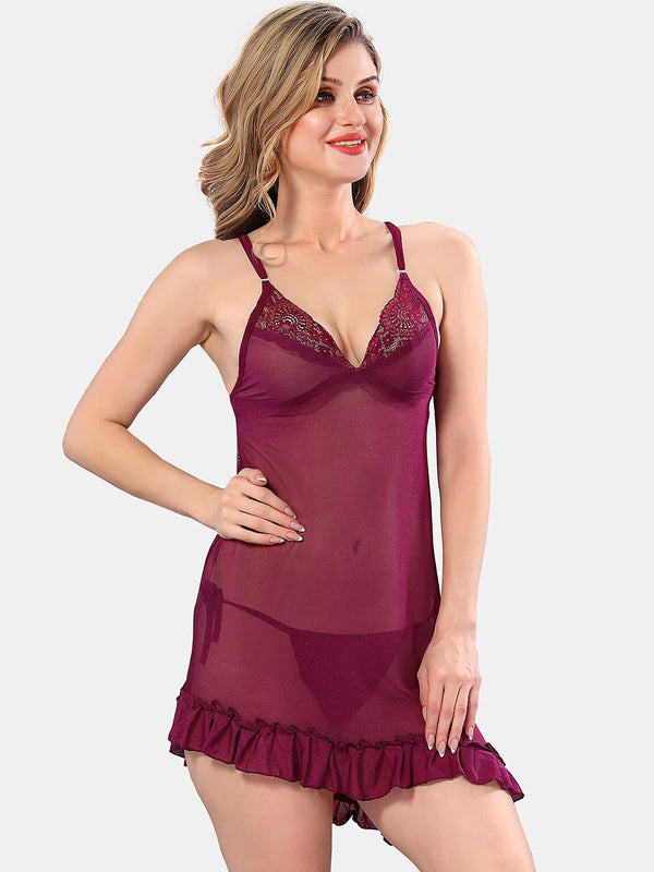 Be You Shoulder Straps Net Baby Doll