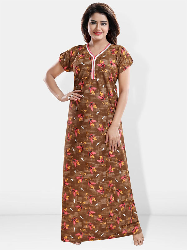 Be You Printed Satin Maxi Nightdress
