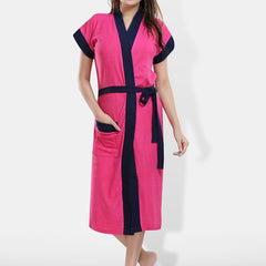 Be You Women Cotton Anti-bacterial Super Soft Bath Robe With Belt