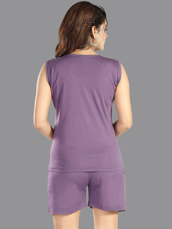 Be You Women Printed T-shirt & Shorts Night suit