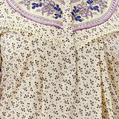 Be You Floral Printed Embroidered Maxi Nightdress