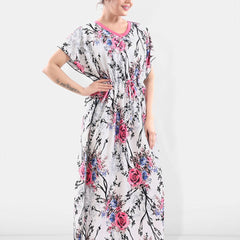 Be You Printed Maxi Satin Kaftan Nightdress