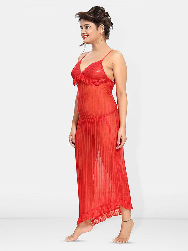 Be You Self Design Net Baby Doll With Brief