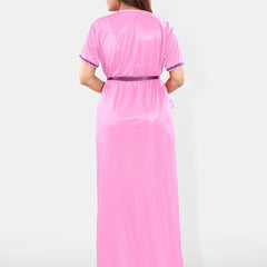 Be You V-Neck Maxi Satin Nightdress With Robe