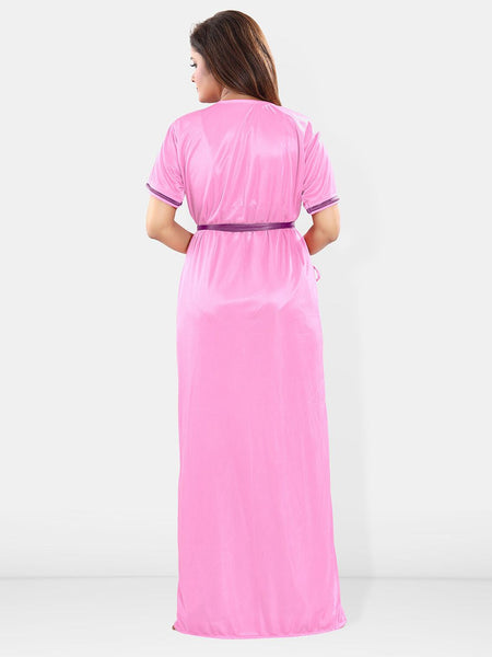 Be You V-Neck Maxi Satin Nightdress With Robe
