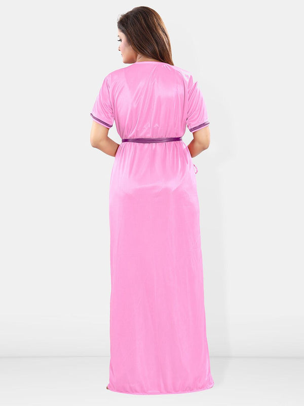 Be You V-Neck Maxi Satin Nightdress With Robe
