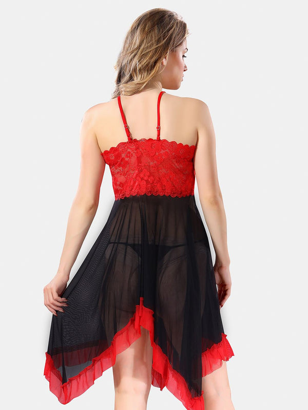Be You Self Designed Net Baby Doll With Brief