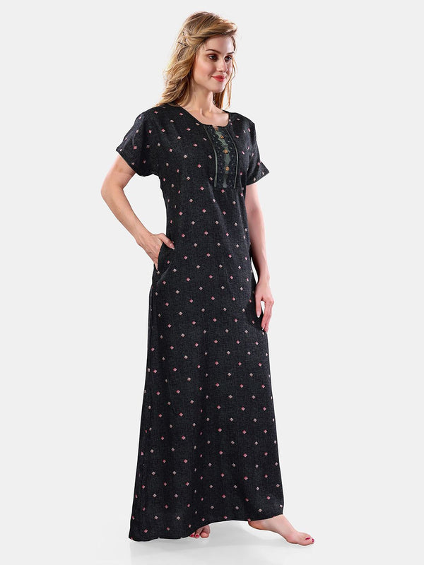 Be You Geometric Printed Maxi Nightdress