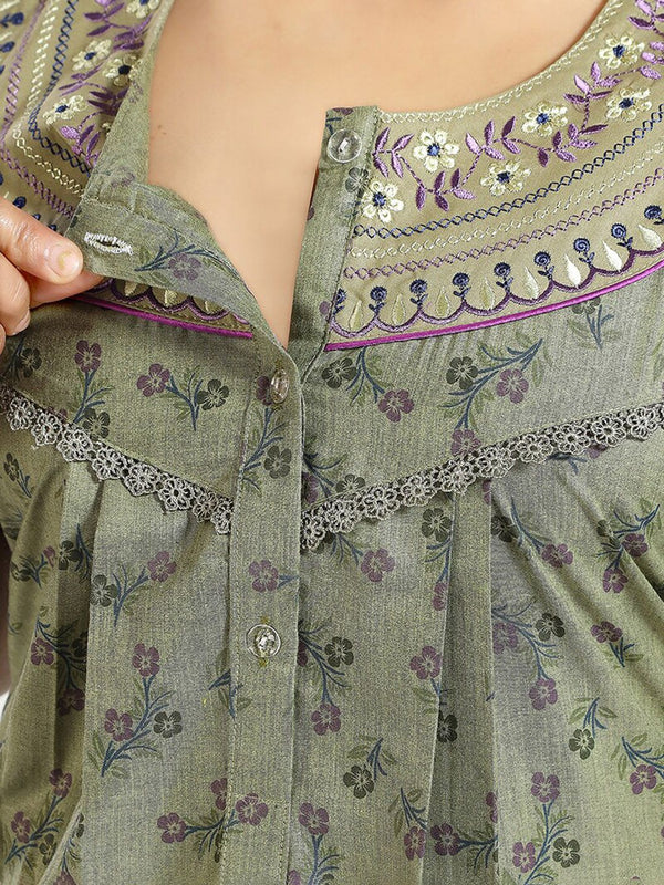 Be You Floral Printed Maxi Nightdress