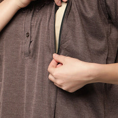 Be You Striped Maternity & Feeding Maxi Nightdress