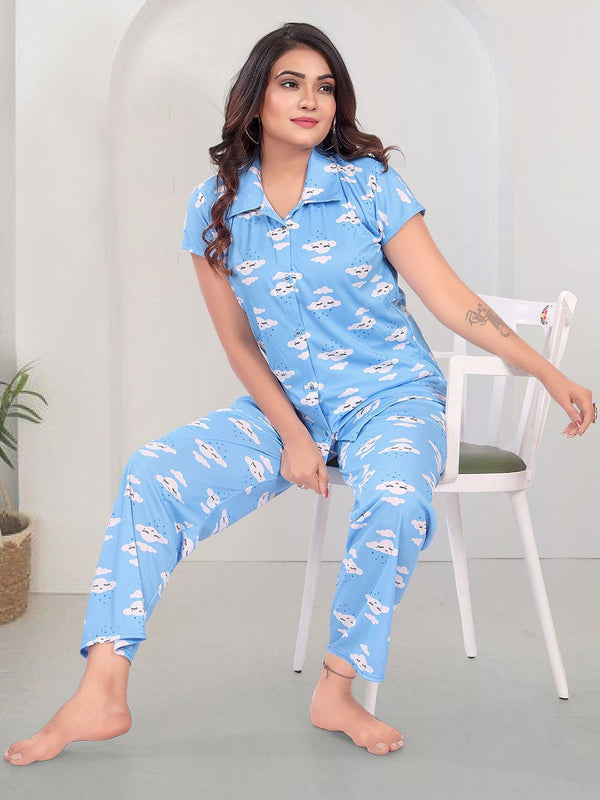 Be You Women Graphic Printed Night suit