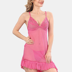 Be You Halter Neck Net Baby Doll