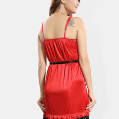 Be You Shoulder Straps Satin Wrap Nightdress With Robe