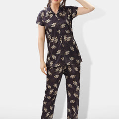 Be You Printed Satin Shirt & Pyjama