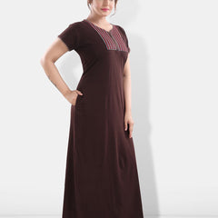 Be You Geometric Embroidered Maxi Nightdress
