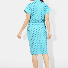 Be You Women Printed Cotton Anti-bacterial Super Soft Bath Robe With Belt