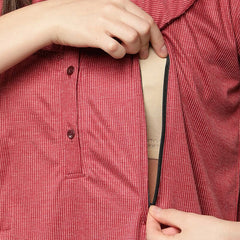 Be You Striped Maternity Maxi Nightdress