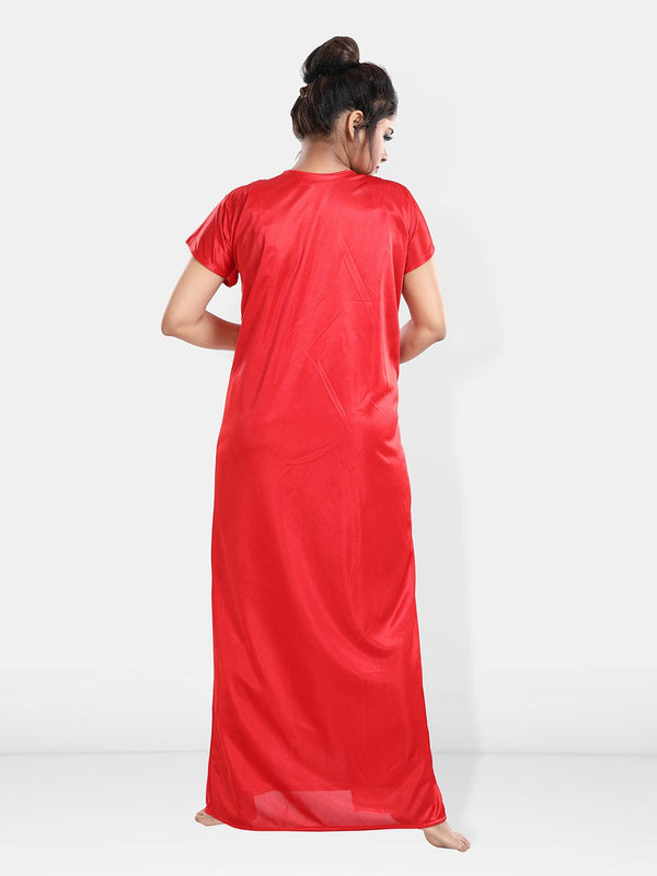 Be You Maxi Satin Wrap Nightdress With Robe