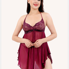 Be You Shoulder Straps Net Baby Doll