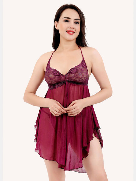Be You Shoulder Straps Net Baby Doll