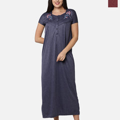 Be You Pack Of 2 Women Striped Maternity Maxi Nightdress