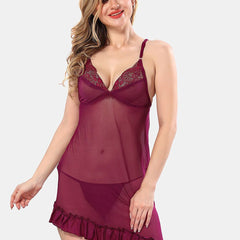 Be You Shoulder Straps Net Baby Doll