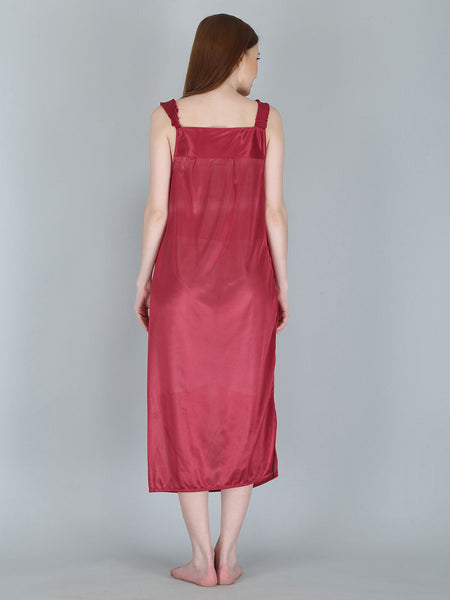 Be You Maroon Maxi Nightdress