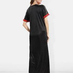 Be You Shoulder Straps Satin Wrap Nightdress With Robe