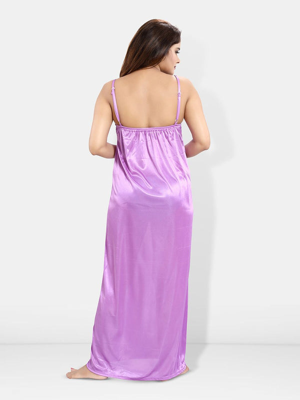 Be You Pack Of 6 V-Neck Satin Maxi Wrap Nightdress