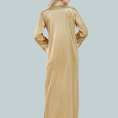 Be You V Neck Lace Up Details Satin Nightdress With Robe