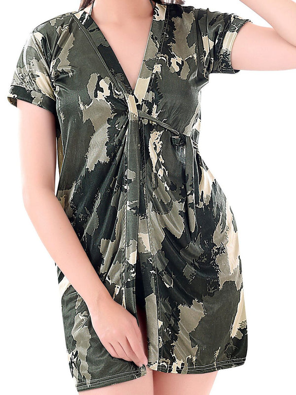 Be You Women Set of 3 Green Printed Nightdress