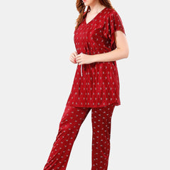 Be You Conversational Printed Satin Night Suit