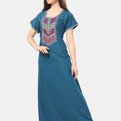 Be You Floral Embroidered Maxi Nightdress