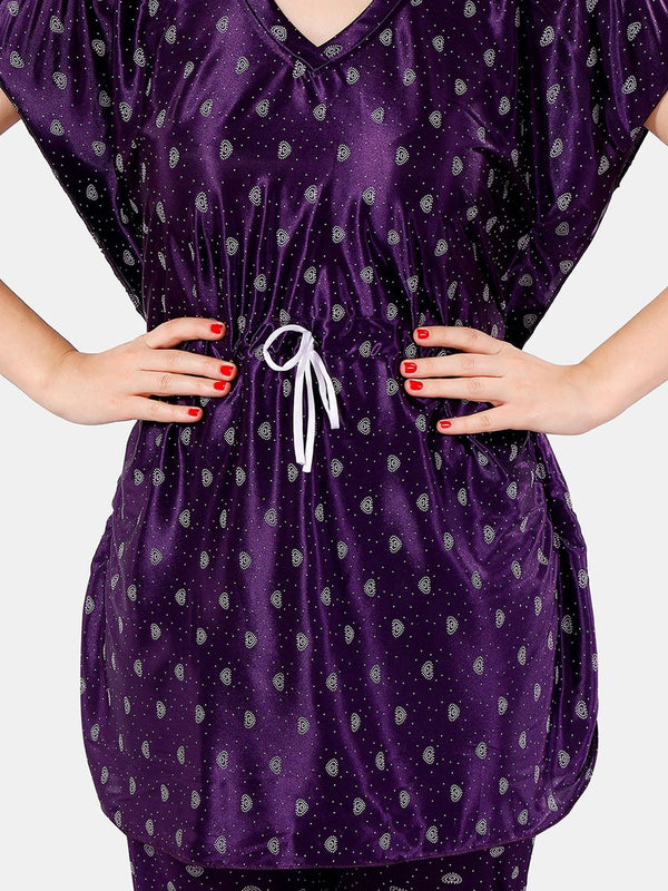 Be You Conversational Printed Satin Night Suit