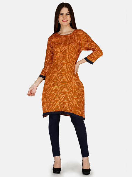 Be You Bandhani Printed Straight Kurta