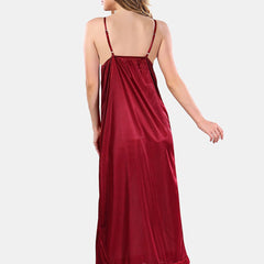 Be You Floral Lace Satin Night Dress With Robe